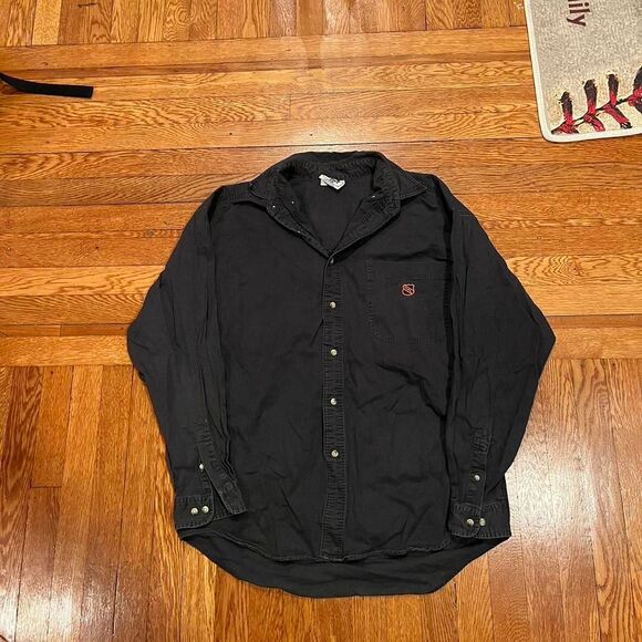 Vintage 90s nhl Lee sport denim button‎ up shirt - Picture 1 of 5